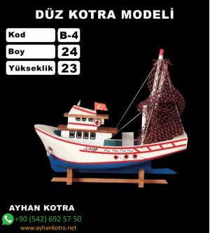 Balıkcı Gemi Maketi Kod B4 Ebat 24X23