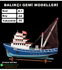 Balıkcı Gemi Maketi Kod B7 Ebat 44X35