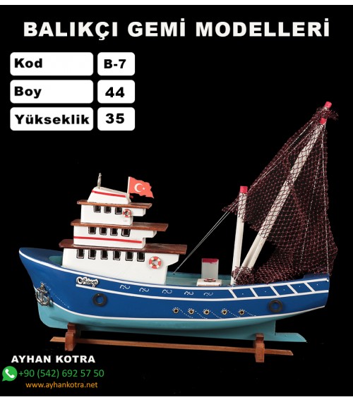 Balıkcı Gemi Maketi Kod B7 Ebat 44X35