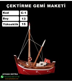 Karadeniz Çektirme Gemi Maketi Kod C1 Ebatları 13X15