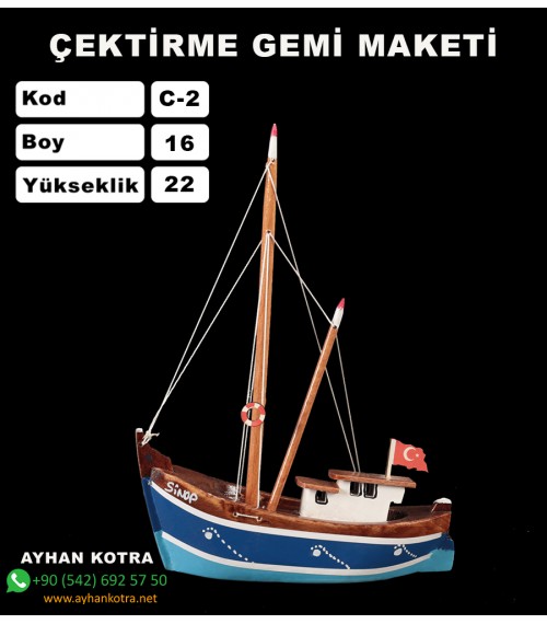 Karadeniz Çektirme Gemi Maketleri Ebat Boy:14X21