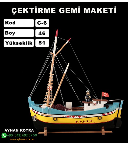 Çektirme Gemi Maketleri Boy 47X52